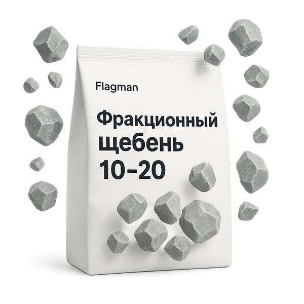 Фракционный щебень 10–20